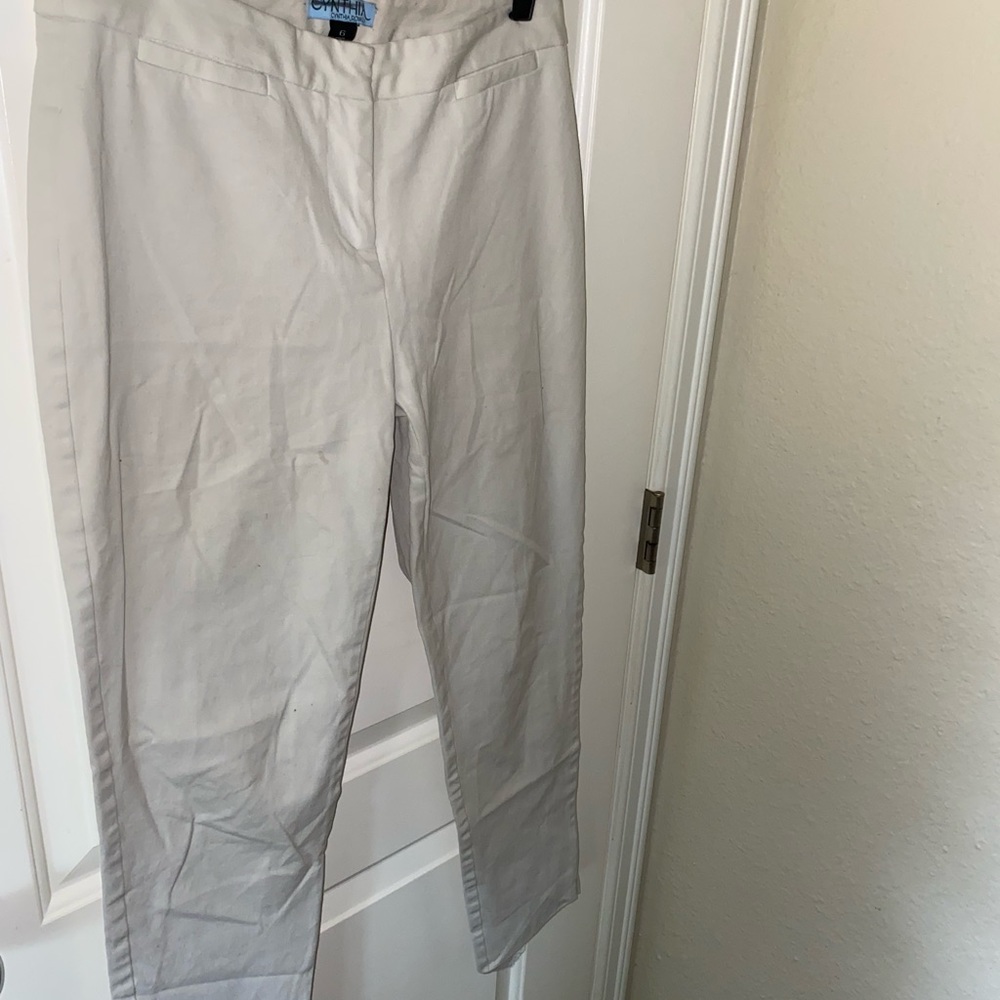 Cynthia Rowley Size 6 Cream Pants